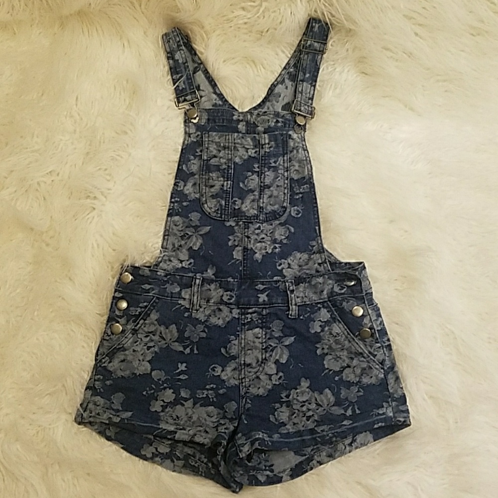 Floral overalls